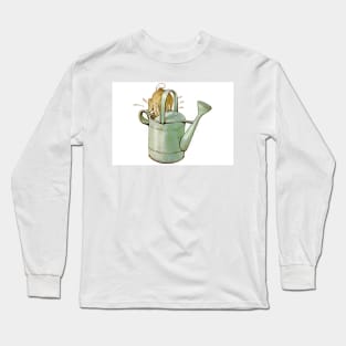 Beatrix Potter - Peter Rabbit stuck in watering can. Long Sleeve T-Shirt